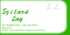 szilard lay business card