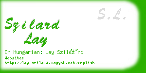 szilard lay business card